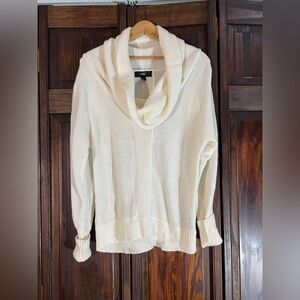 Massimo Cream Cowl Neck Sweater warm soft size large
